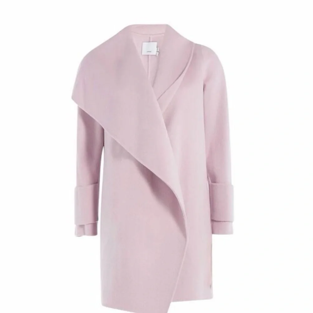 Vince ‘Drape Front Wool Coat’ in “Orchid” Lilac Purple / Light Pink Size Medium - Picture 3 of 16